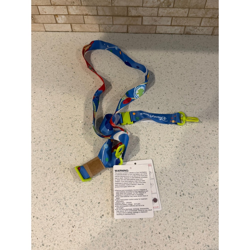 Disney Toy Story Alien Pizza Planet Light Up Lanyard NWT